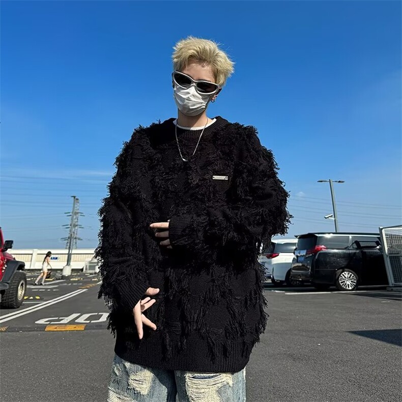美式圆领毛衣男慵懒风休闲针织衫MY012P46,男装针织衫/毛衣,星座1116-2