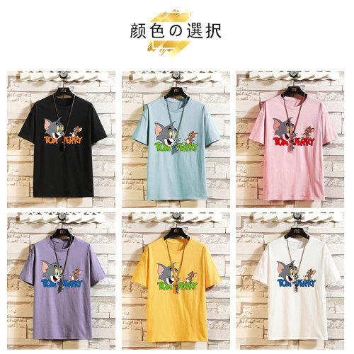 夏季新款潮牌流行印花帅气青少年宽松男士休闲T恤TM01-P20,男装T恤,电商A128