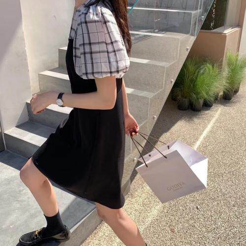 泡泡袖连衣裙，女装连衣裙，深度