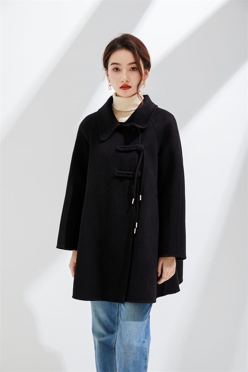 时尚女装双面呢大衣优雅显瘦长袖外套高品质保暖毛呢大衣,女装双面呢大衣,阿吉丽克