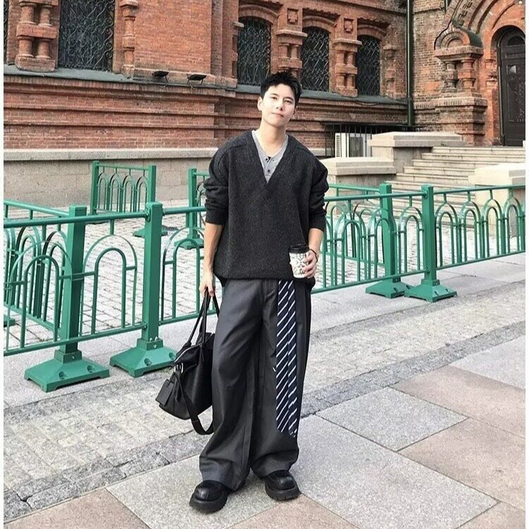 2025年春季新款百搭时尚舒适V领套头长袖毛衫慵懒风套头毛衣男女,男装针织衫/毛衣,星座506A