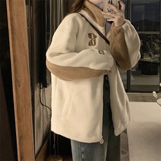 潮冬季加绒加厚外套中长款羊羔绒棉服女外套情侣款C556-P120，男装棉衣，星座911-2(原星座613-2）
