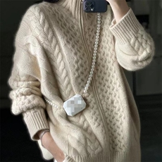 拉链开衫2024年秋季纯色羊毛时尚羊毛衫，女装羊毛衫，冀清阳荣