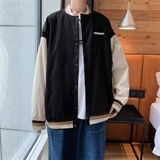 外套男2021春秋宽松大码港风棒球服青少年立领百搭夹克W1266-P48，男装夹克，星座512-4
