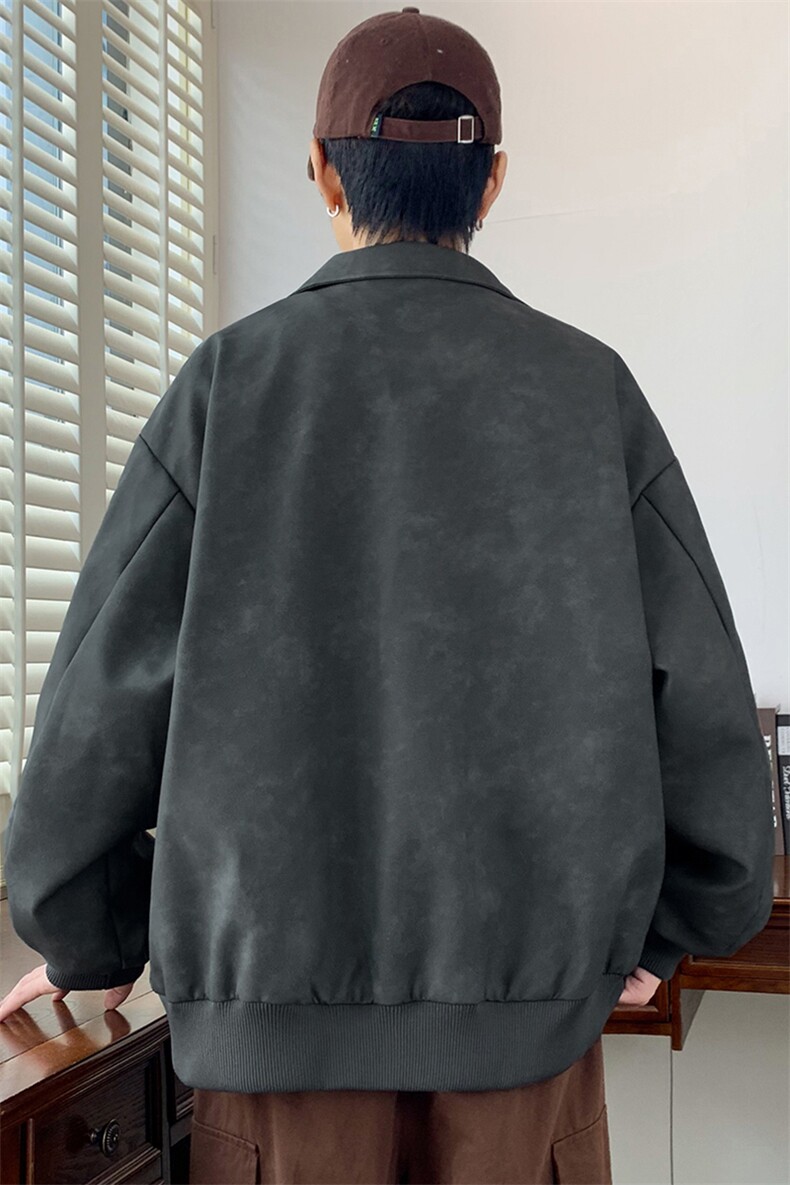 秋季大码M-8XL男士休闲时尚翻领皮衣夹克外套大码,男装夹克,星座209