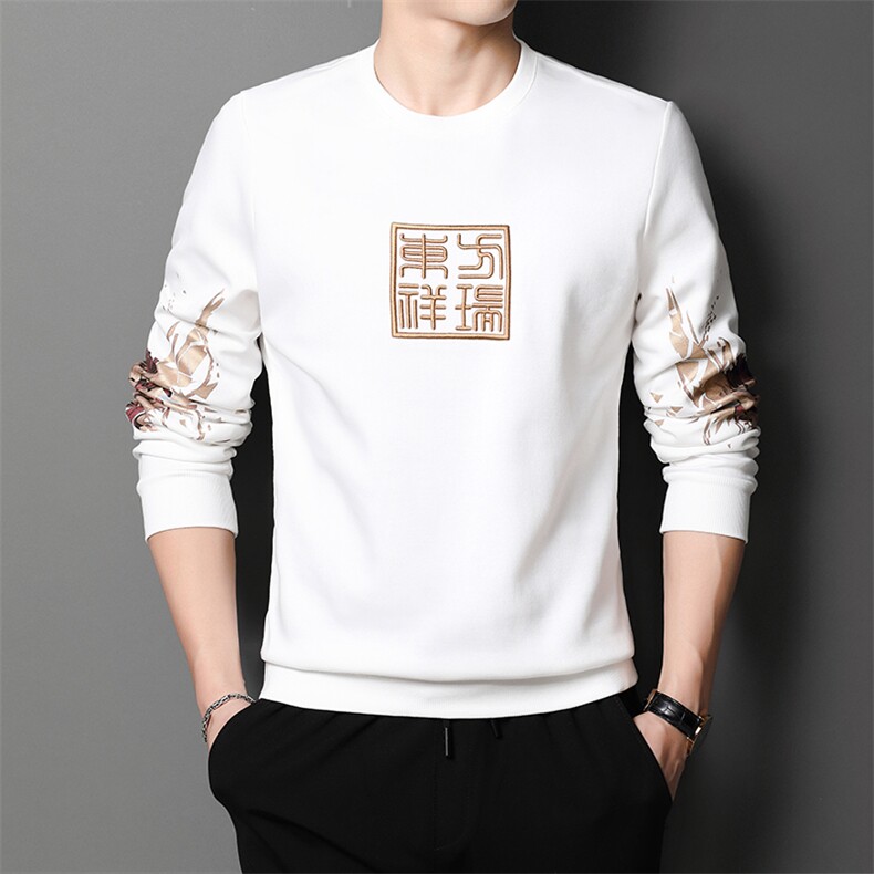CC8012255钱塘2020-2中青年男士时尚休闲简约圆领厚款加绒卫衣P86,男装卫衣,钱塘207-2
