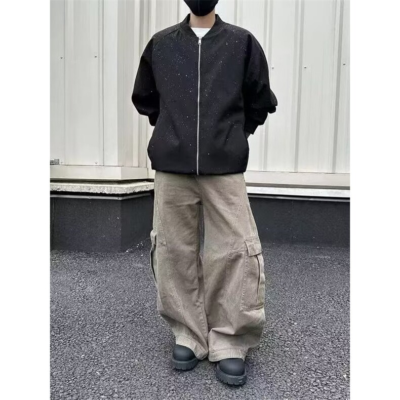 2025春秋痞帅外套男高街潮牌港风日系原宿风韩版潮流宽松夹克,男装夹克,四季星座505