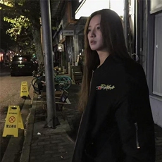 春秋牛津复合潮牌新中式花卉花环刺绣飞行夹克外套，男装夹克，四季星座505