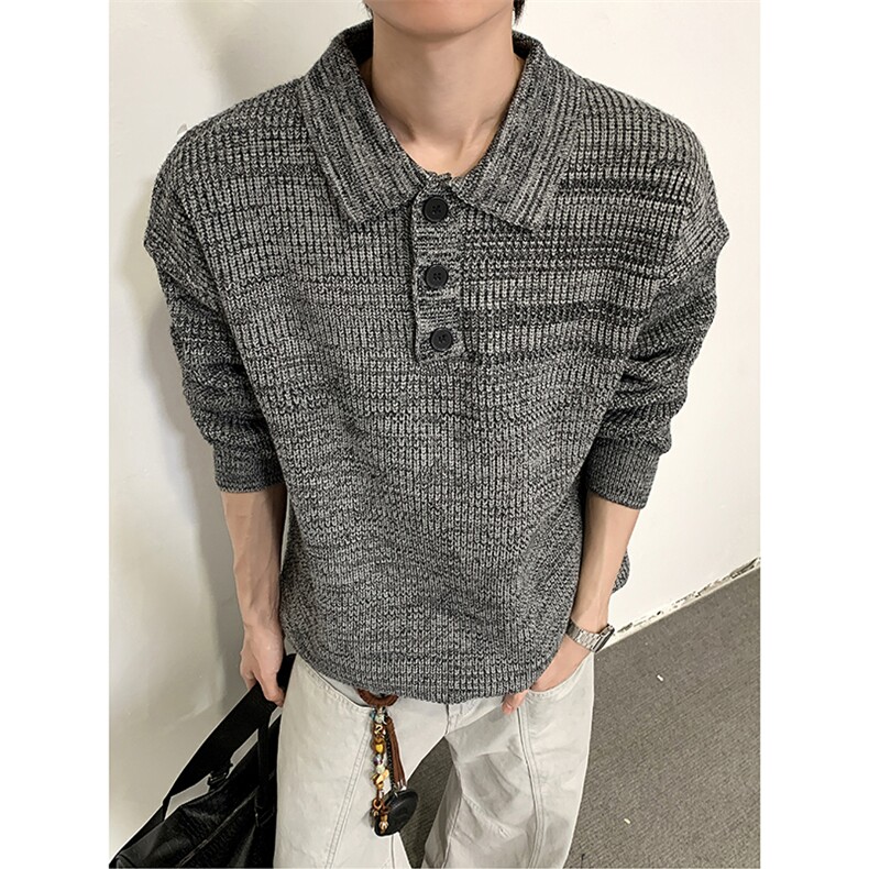 美式复古毛衣男慵懒高级感翻领针织衫秋冬打底衫MY0584-P73,男装T恤,星座308B-2