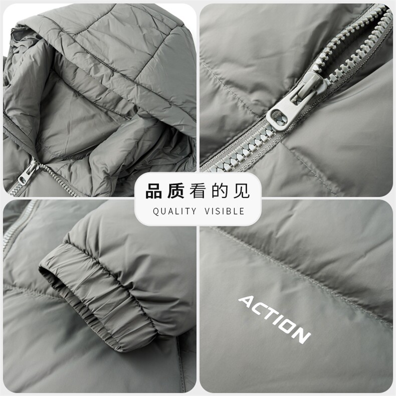 冬季男士鸭绒羽绒服时尚商务面包服保暖加绒男品质潮服连帽外套,男装羽绒服,钱塘6003（原4033）
