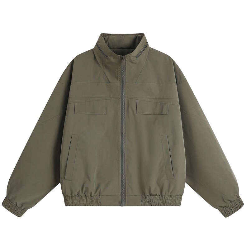 JK009平铺白底春季工装美式游骑兵夹克聚酯纤维(M-5XL)TP55,男装夹克,电商A088