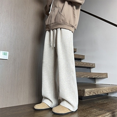 美式ins加绒加厚休闲裤复古直筒垂感阔腿裤24XK66897J特批45，男装卫衣，电商A042