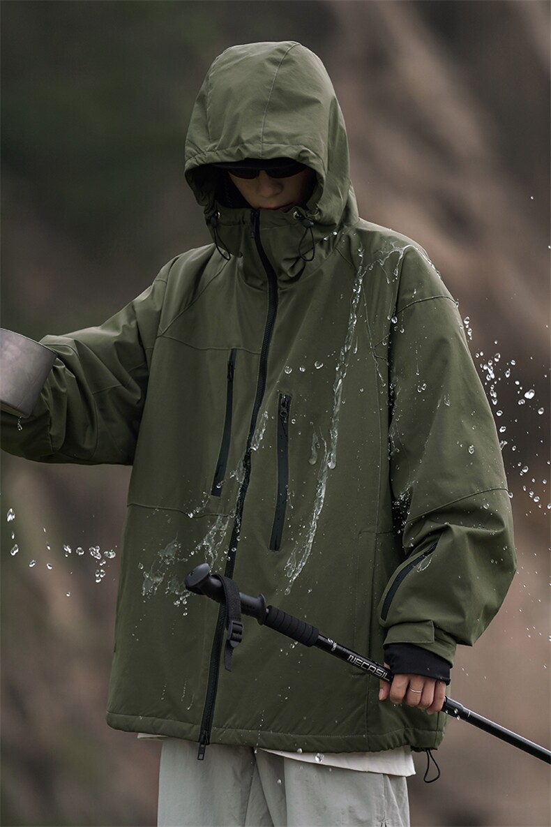 24冬单板防风保暖山系户外滑雪服男士加棉加厚男女外套M70-P140,男装棉衣,电商A001