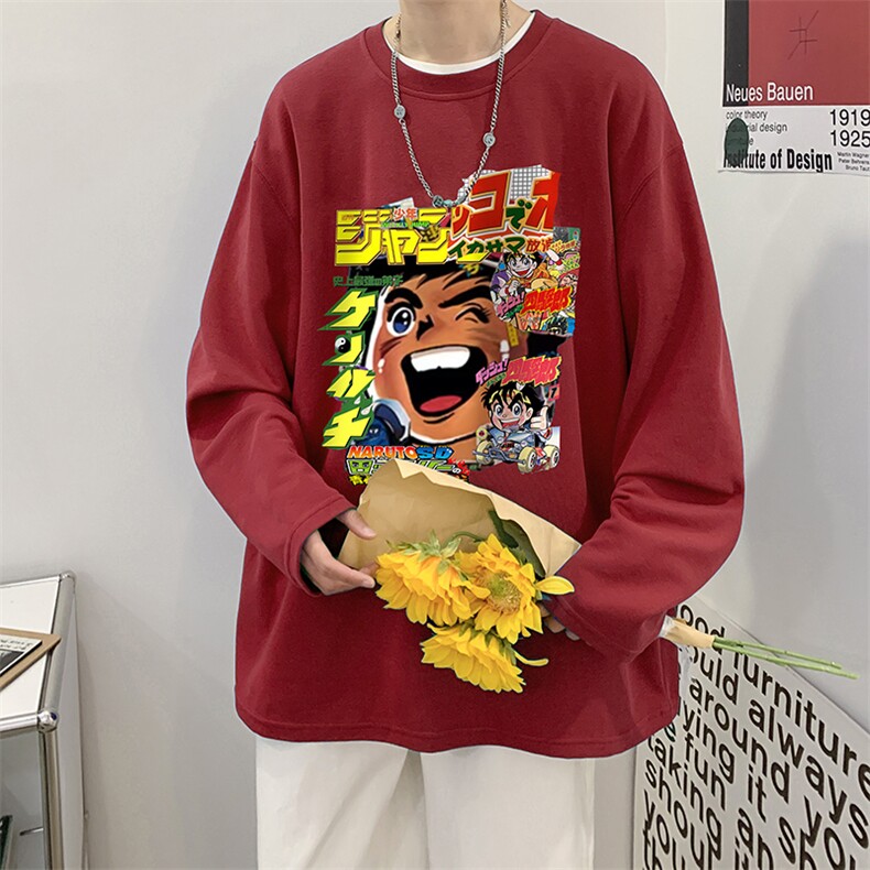 抖音供货、秋季现货舒适棉宽松重磅长袖T恤D223A-CT2311-特P28,男装T恤,电商019-1