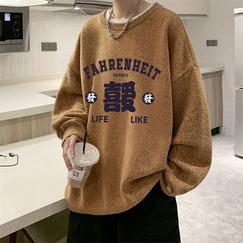 加厚加绒毛衣男大码毛线衣男针织衫男线衫M19256-P45加绒款-P65,男装针织衫/毛衣,电商A040