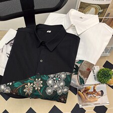 1港风短袖衬衫情侣大码M-5XL中性风网红短袖衬衫男DCS7743P42控68，男装T恤，星座226-2