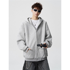 3XL-S基础百搭拉链开衫卫衣男休闲外套小心机WY45-P58400g，女装短外套，电商D206-1