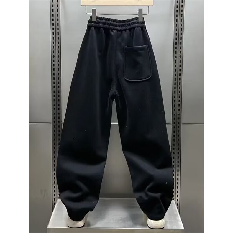1506-1/KC741/P46刺绣休闲重磅微弹力阔腿裤男休闲直筒卫裤男女,男装休闲裤,星座1506-1