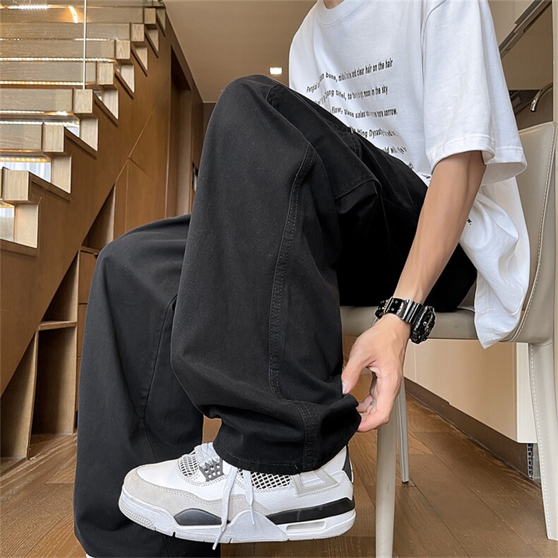 美式vibe男高级感杏色直筒宽松休闲工装裤K04541-P38,男装工装外套,星座308B-2
