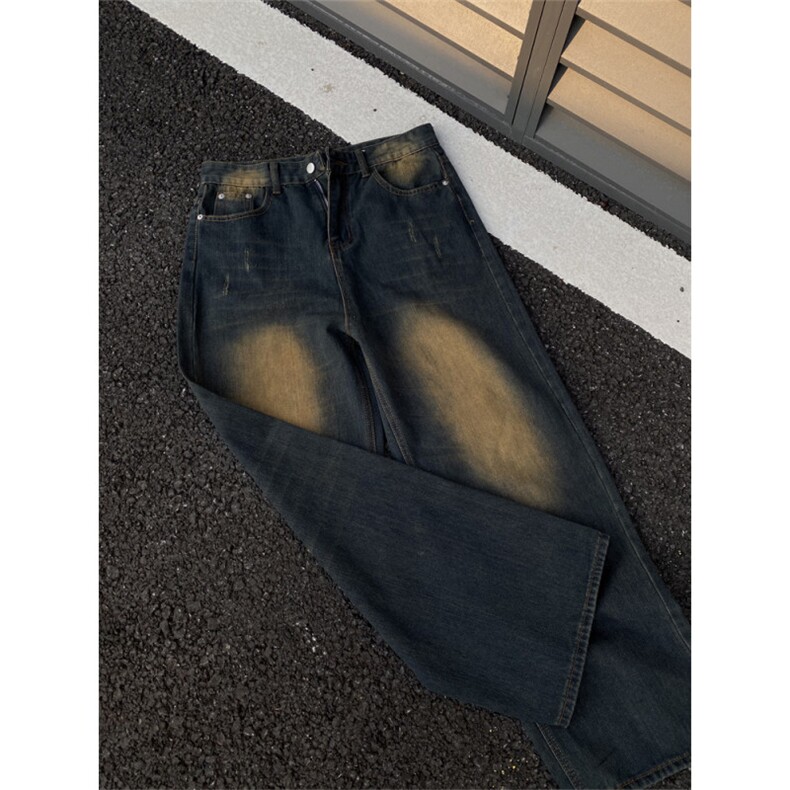 2024/cleanfit水洗黄泥色直筒高街牛仔裤1005-3-SGG26-P60控88,男装牛仔裤,星座1005-3
