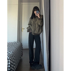 春季户外设计感拉链飞行员外套男装宽松高级机车服工装夹克棒球服，男装夹克，星座506A