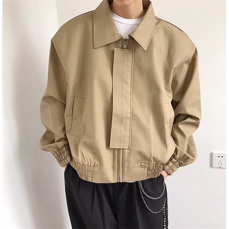 JY226-P49款垫肩廓形短版翻领夹克高级感外套男装轻奢潮流网图,男装夹克,星座1501-3