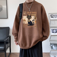 半高领毛衣男大码胖子针织衫毛线衣M18429-P45加绒款-P65，男装针织衫/毛衣，电商A040