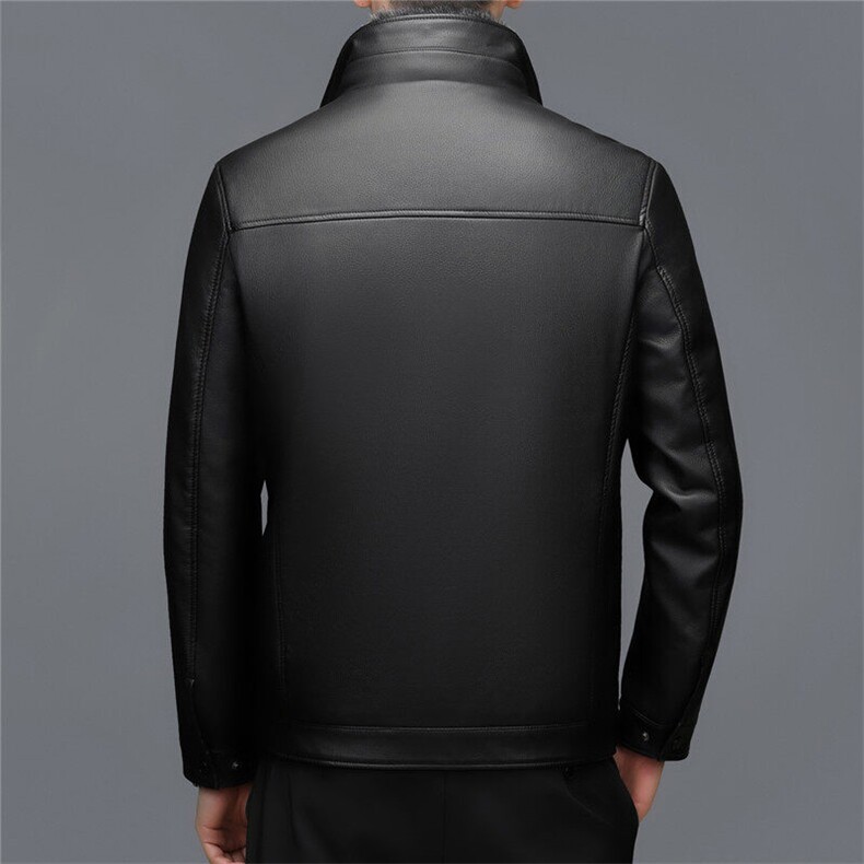 秋冬季男士皮衣绒羽绒服保暖休闲品质毛领立领外套休闲简约男装,男装皮衣,钱塘6003（原4033）