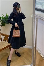 独屿收腰赫本大衣现货，其它，独屿