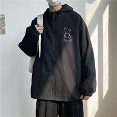 冲锋衣男士潮牌宽松连帽登山服秋冬新款美式工装夹克外套W003/P48，男装夹克，星座506