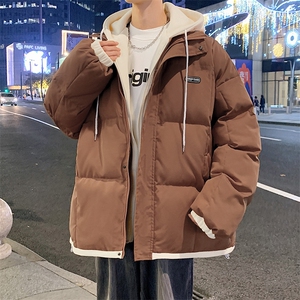 冬季宽松/假两件连帽休闲外套潮加厚棉衣XZ102B-1M6628-P110图片