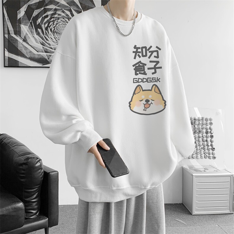 已注册/400高克重华棉内景秋冬圆领卫衣宽松男/P加绒P45,男装卫衣,电商B316