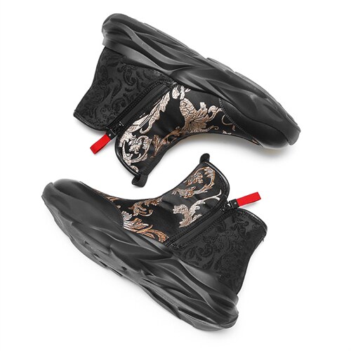 风新款高帮刺绣男士民族风保太和A10821818P145，男装民族服装，星座917（原B382）