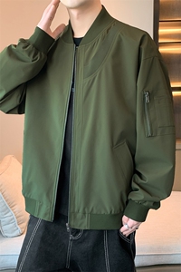 秋季棒球服飞行夹克男雪尼尔防水面料夹克JK87-P70图片