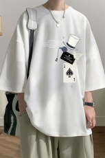 冰丝七分袖t恤男大码五分袖男短袖男中袖Q11373-P30，男装T恤，电商A040