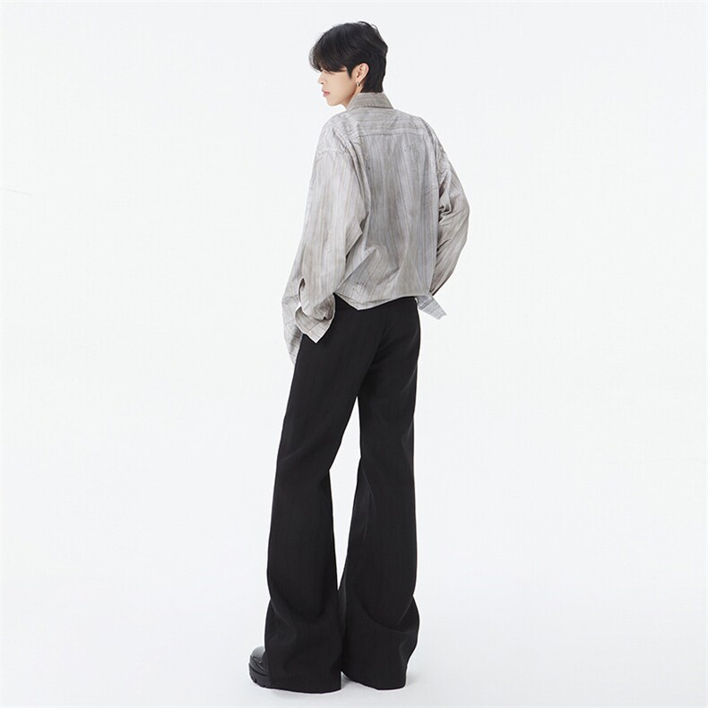 潮牌美式cleanfit微喇西裤男女高级感宽松百搭休闲长裤YD6612-P55,男装牛仔裤,星座509