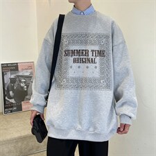 秋季新款圆领卫衣男秋季腰果花宽松套头大码外套A071-W559-P40，男装卫衣，电商A071