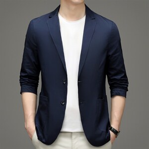 2023秋季新款爸爸西装外套男中老年商务休闲西服MNSA219910-P200,男装西服,电商B212（原钱塘6029）