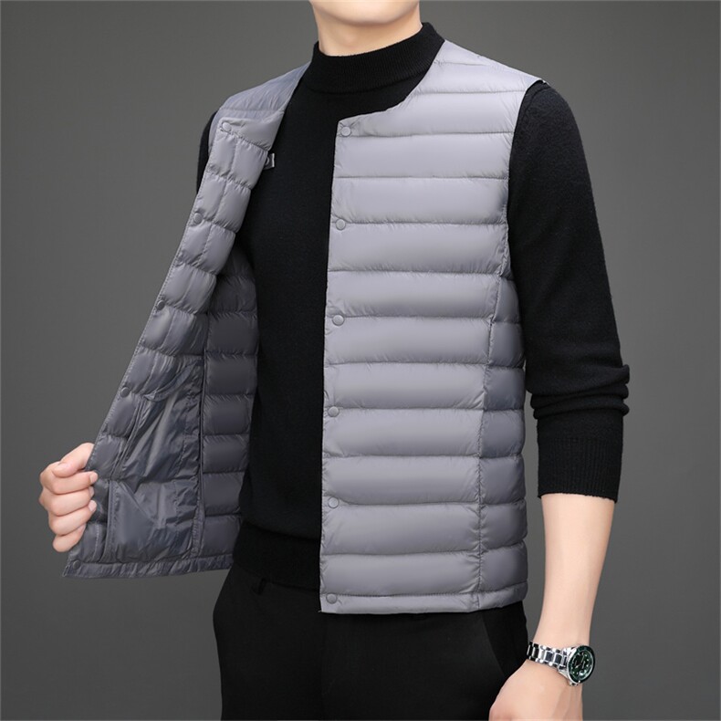 达标50绒秋冬新款轻薄羽绒服马甲男士轻羽绒背心坎肩YR913-P55,男装背心/马甲,星座301D(原星座1004-8）