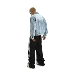 男士痞帅休闲上衣服春秋季潮牌翻领夹克男装JKB17图片