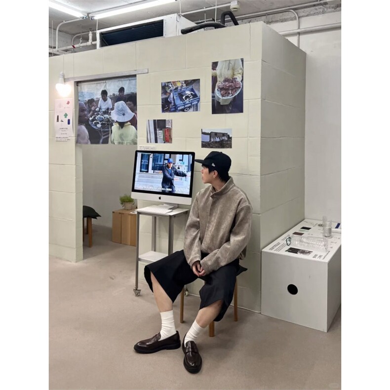 美式铜氨触感哈灵顿cleanfit夹克男女春季树纹肌理千鸟格内里外套,男装夹克,四季星座505