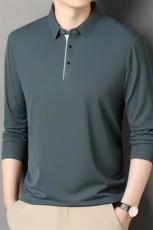 HH-H3316秋季男士新款长袖T恤青年修身翻领体恤休闲打底Polo衫，男装T恤，电商B360