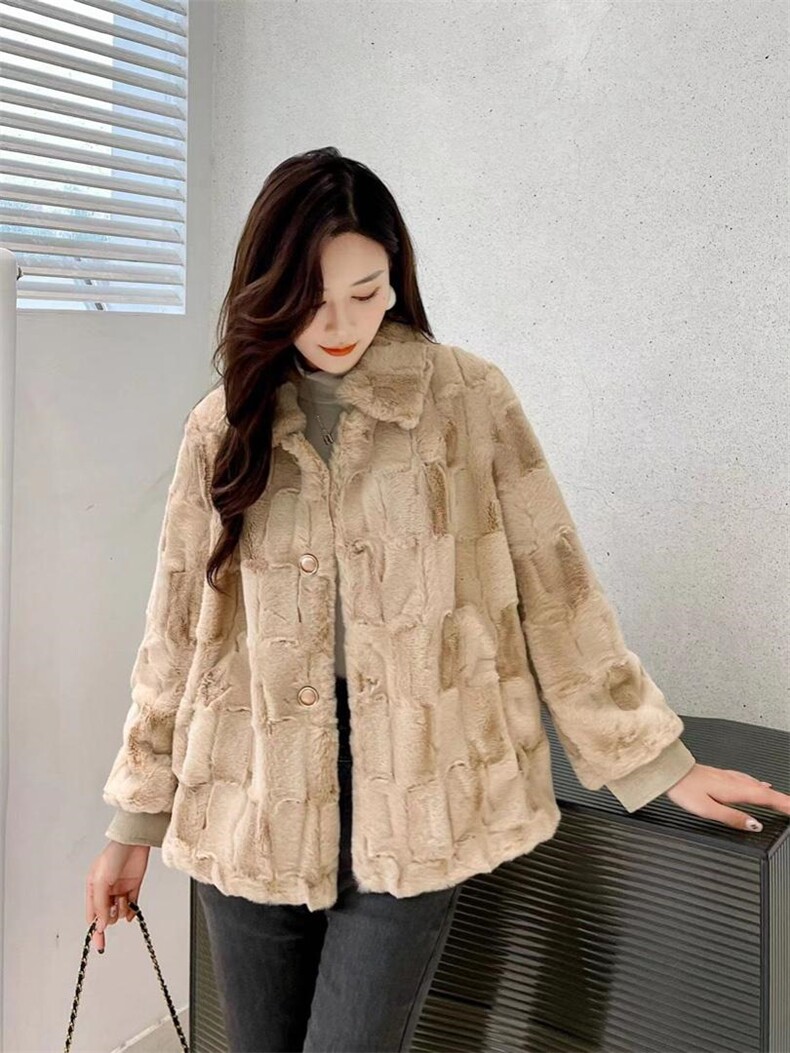 【冬季新款】貂绒贵妃貂皮毛一体韩系小短款，其它，笑思源