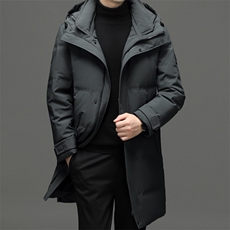 男士中长款羽绒服新款冬季中年商务休闲爸爸装加厚保暖冬装外套，男装羽绒服，电商B212（原钱塘6029）