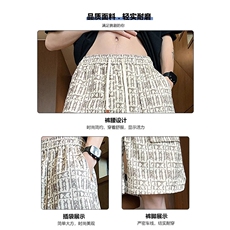 冰丝工装短裤男夏季薄款美式宽松高街大口袋中裤休闲运动五分裤男，男装牛仔裤，星座1210-1