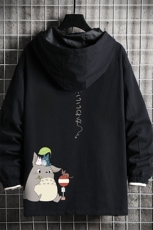 JK41152-P85加棉款-P115纯棉连帽夹克男士大码工装夹克男网格，男装夹克，电商A040A