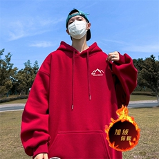 龙年新年卫衣冬季美式加绒加厚连帽卫衣外套DL1816特P35加绒特40，男装卫衣，电商A486