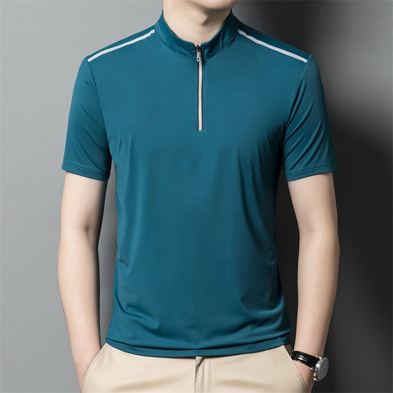 男装中青年立领POLO衫短袖上衣商务休闲宽松潮流男装ZL8218,男装Polo衫,星座1105-3