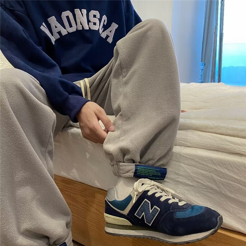 男秋季新款港风休闲裤摇粒加绒K2995P38,男装休闲裤,星座1116-2