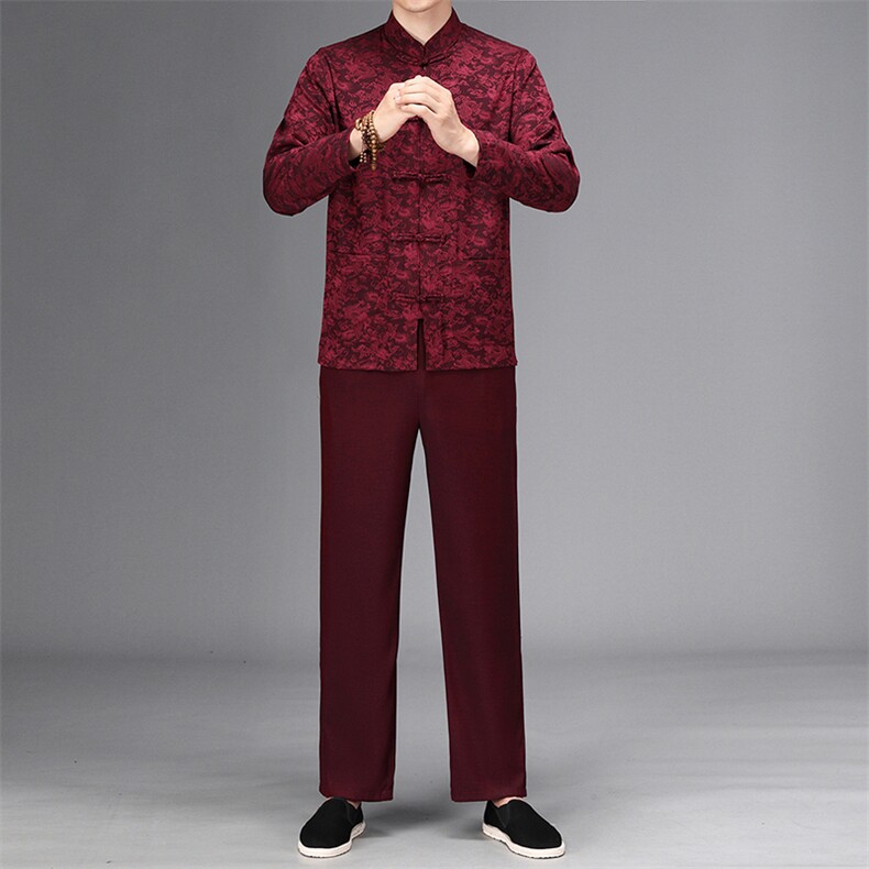 DH009-2209钱塘2020-2春季新建男士薄款套装风唐装两件套P107,男装民族服装,钱塘207-2